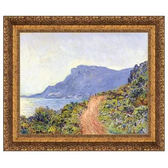 La Corniche at Monaco Framed Canvas Replica Painting: Small