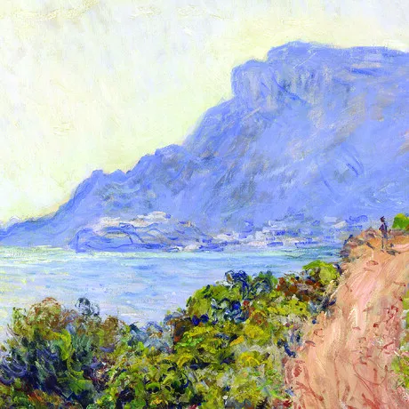 La Corniche at Monaco Framed Canvas Replica Painting: Grande