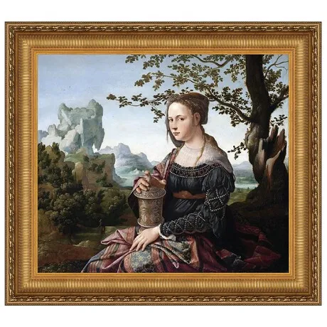 Mary Magdalene Framed Canvas Replica Painting: Grande