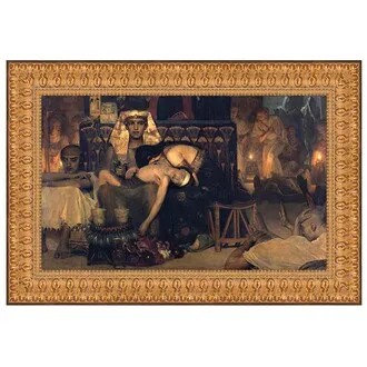 Death of the Pharaoh's Firstborn Son Framed Canvas Replica Painting: Small