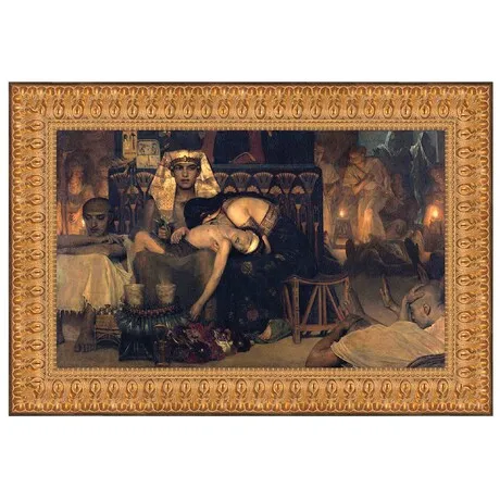 Death of the Pharaoh's Firstborn Son Framed Canvas Replica Painting: Medium