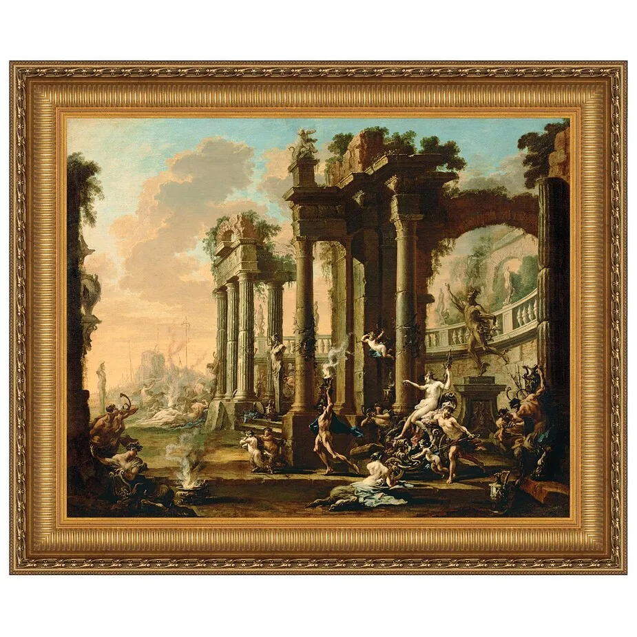 The Triumph of Venus Framed Canvas Replica Painting: Large