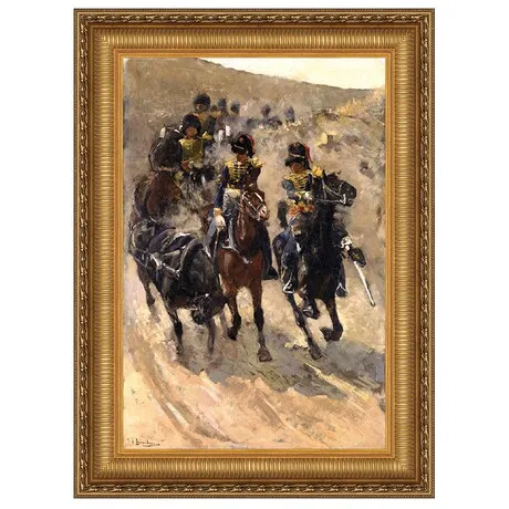 The Yellow Riders Framed Canvas Replica Painting: Small