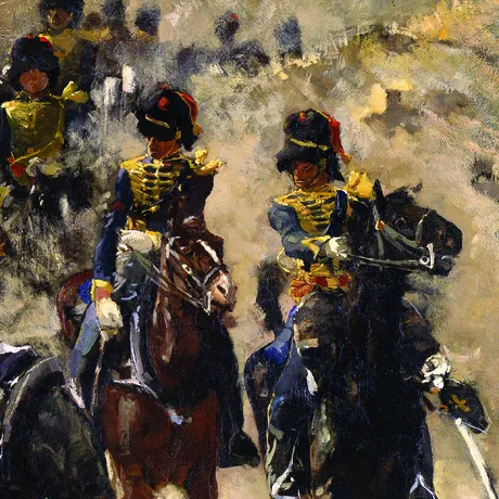 The Yellow Riders Framed Canvas Replica Painting: Medium