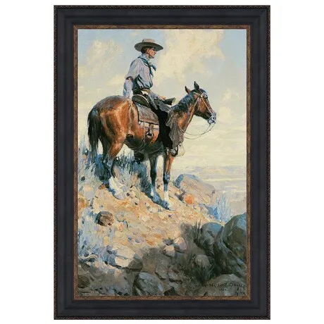 Sentinel of the Plains Framed Canvas Replica Painting: Small