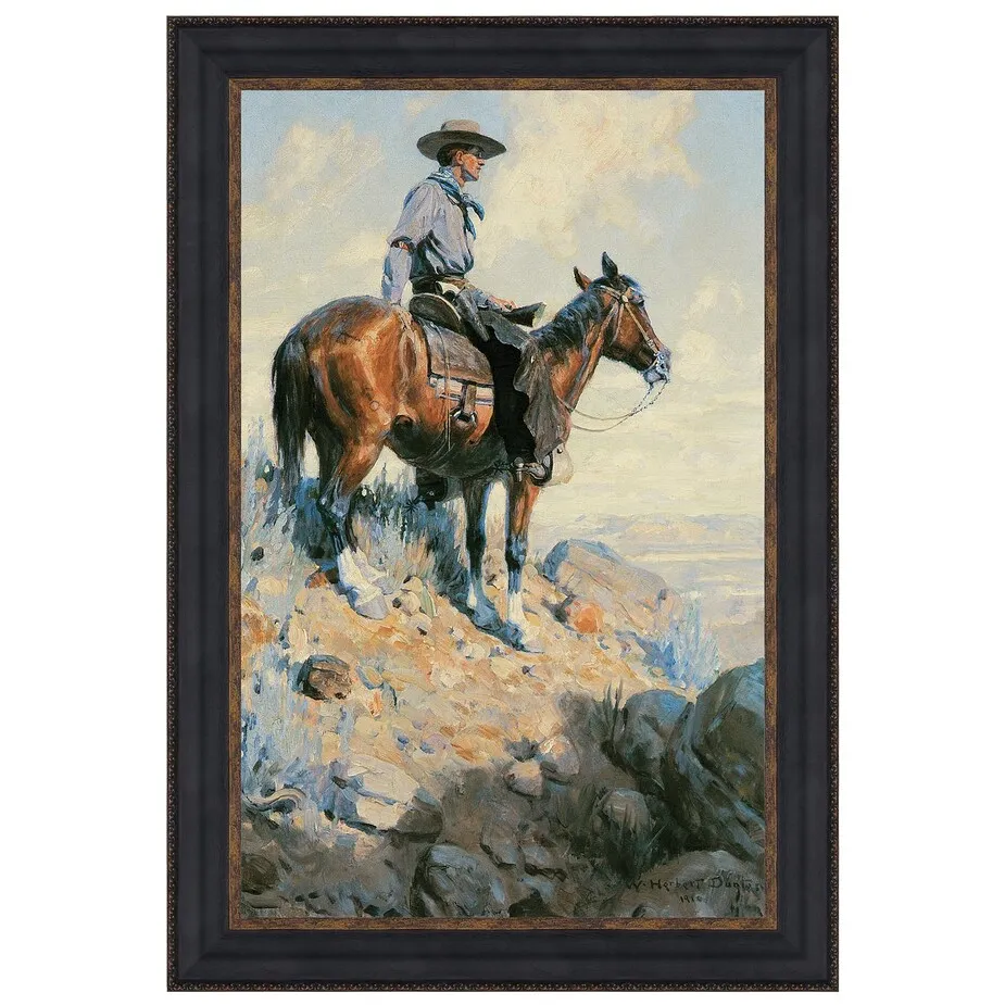 Sentinel of the Plains Framed Canvas Replica Painting: Small