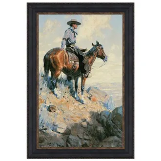 Sentinel of the Plains Framed Canvas Replica Painting: Grande