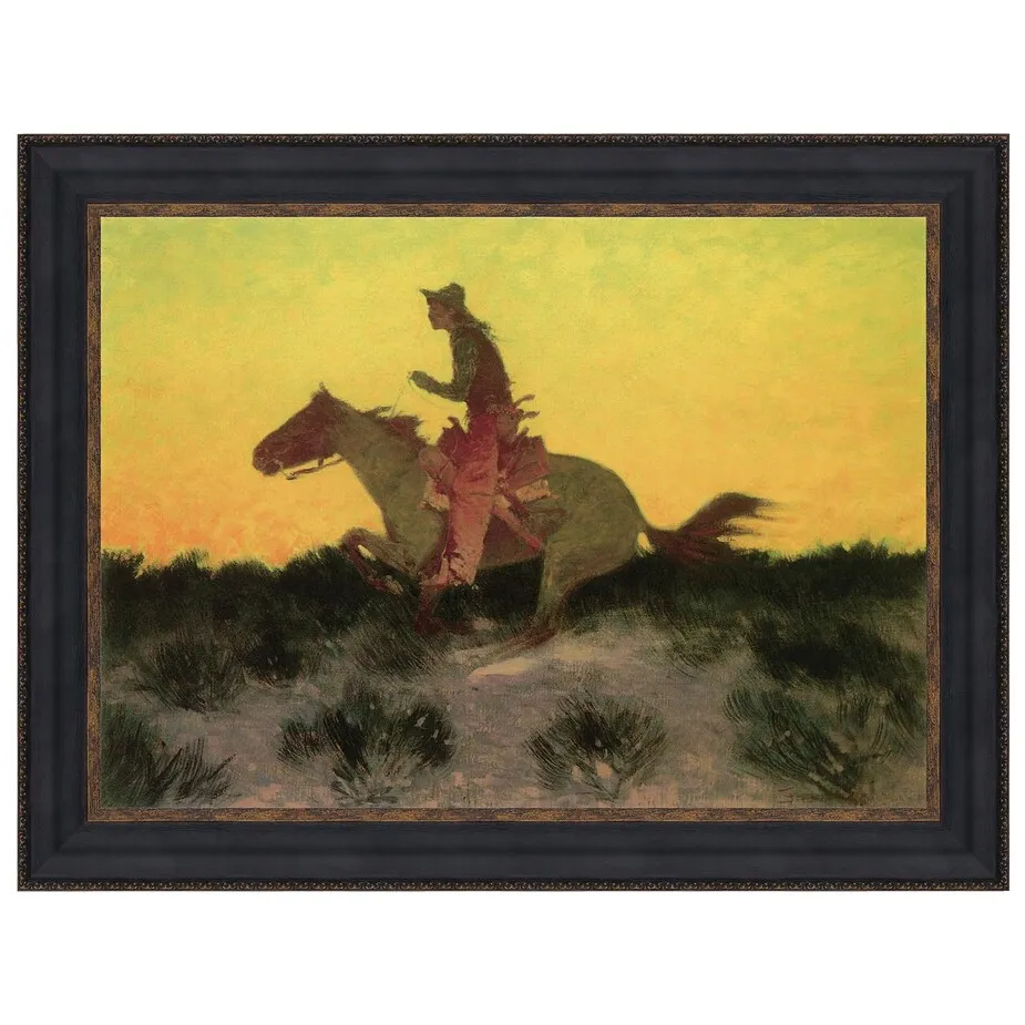 Against the Sunset Framed Canvas Replica Painting: Small