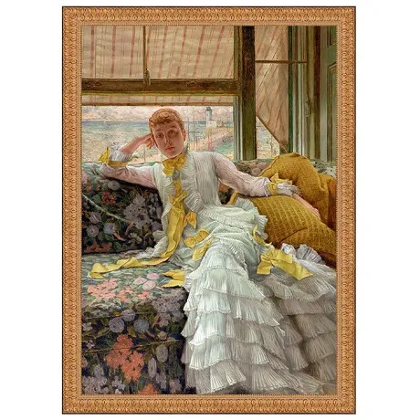 Seaside Framed Canvas Replica Painting: Small