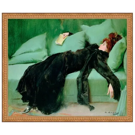 After the Ball (Young Decadent) Framed Canvas Replica Painting: Small