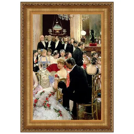 The Soiree Framed Canvas Replica Painting: Small