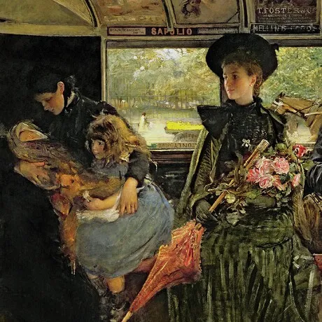 The Bayswater Omnibus Framed Canvas Replica Painting: Small