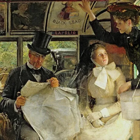 The Bayswater Omnibus Framed Canvas Replica Painting: Small