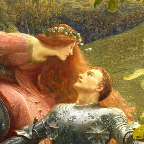 La Belle Dame Sans Merci Framed Canvas Replica Painting: Small