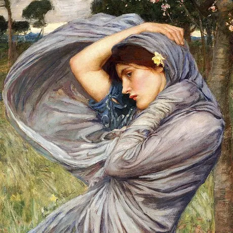 Boreas, North Wind Maiden Framed Canvas Replica Painting: Small