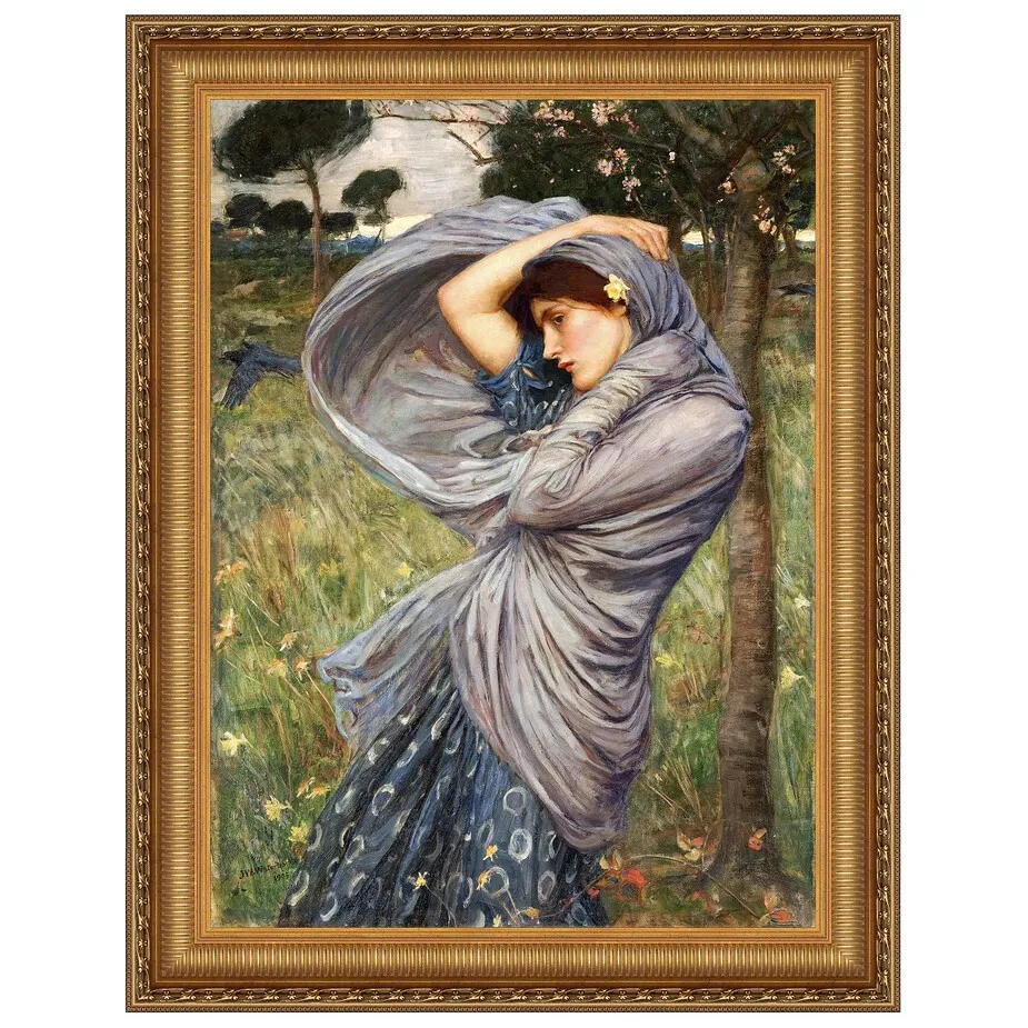 Boreas, North Wind Maiden Framed Canvas Replica Painting: Large