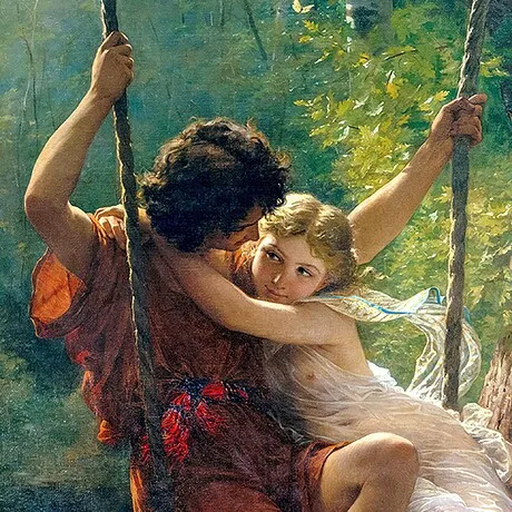 Le Printemps (Springtime) Framed Canvas Replica Painting: Small