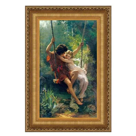 Le Printemps (Springtime) Framed Canvas Replica Painting: Grande