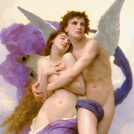 Le Ravissement d Psyche Framed Canvas Replica Painting: Medium