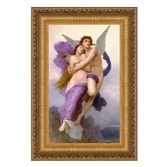 Le Ravissement d Psyche Framed Canvas Replica Painting: Large