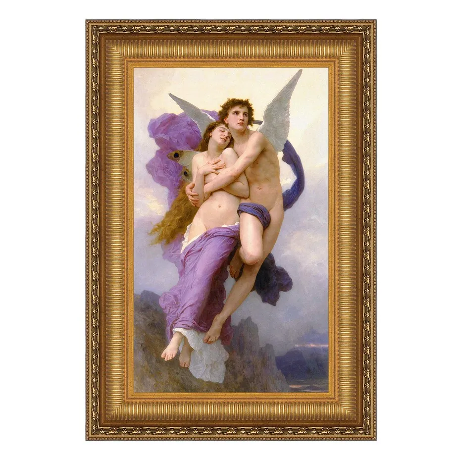 Le Ravissement d Psyche Framed Canvas Replica Painting: Large