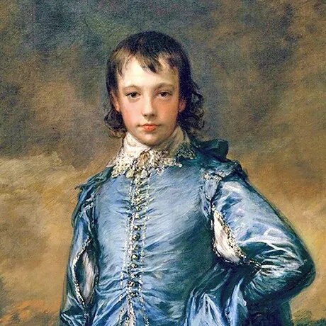 The Blue Boy Framed Canvas Replica Painting: Small