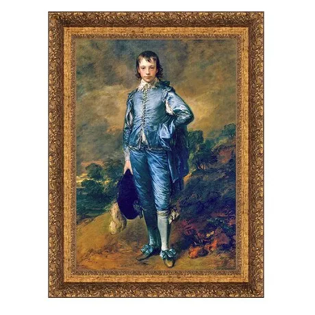 The Blue Boy Framed Canvas Replica Painting: Grande
