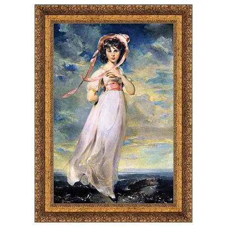 Pinkie Framed Canvas Replica Painting: Large