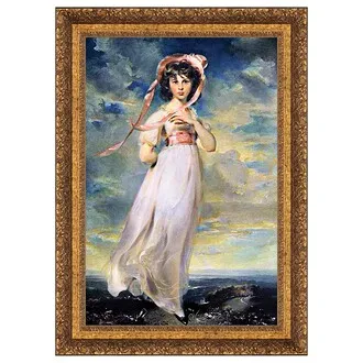 Pinkie Framed Canvas Replica Painting: Large