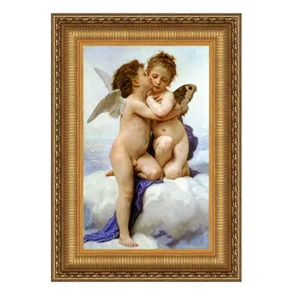 The First Kiss Framed Canvas Replica Painting: Small