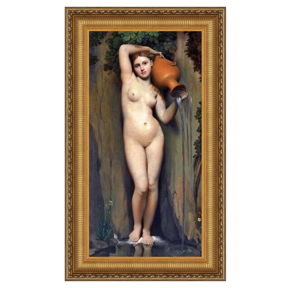The Source Framed Canvas Replica Painting: Medium