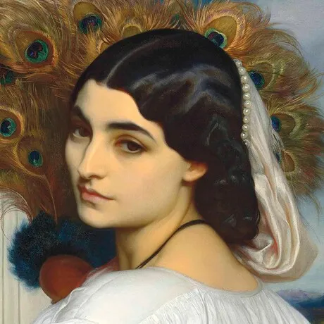 Pavonia Framed Canvas Replica Painting: Grande
