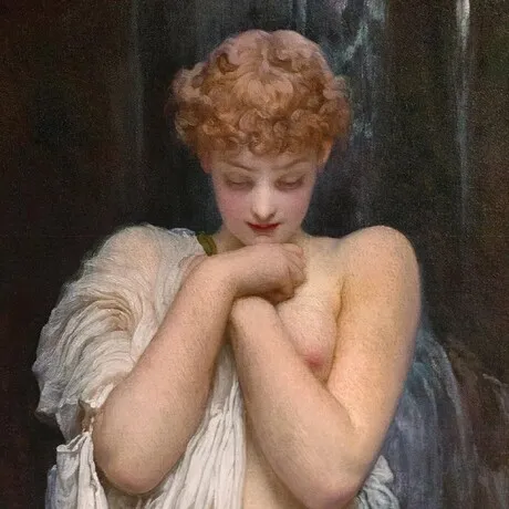 Crenaia the Nymph of the Dargle Framed Canvas Replica Painting: Medium