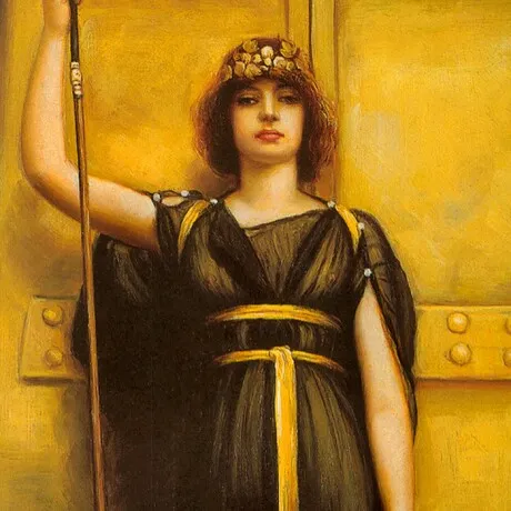 The Priestess Framed Canvas Replica Painting: Medium