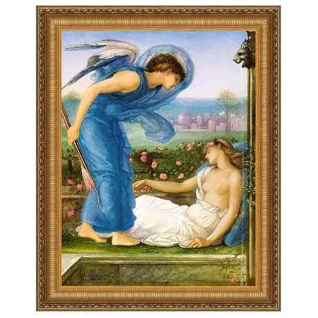 Cupid and Psyche Framed Canvas Replica Painting: Grande