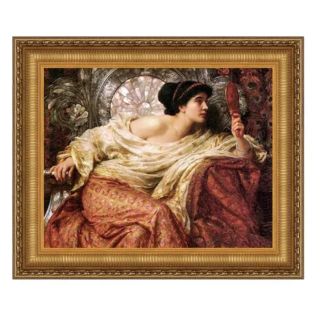The Mirror Framed Canvas Replica Painting: Grande