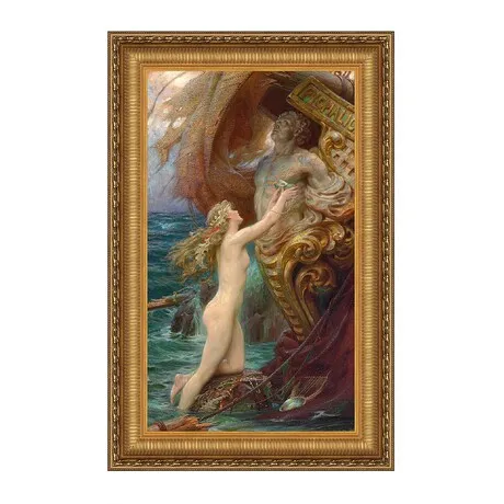 A Deep Sea Idyll Framed Canvas Replica Painting: Grande