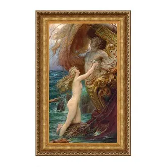 A Deep Sea Idyll Framed Canvas Replica Painting: Grande