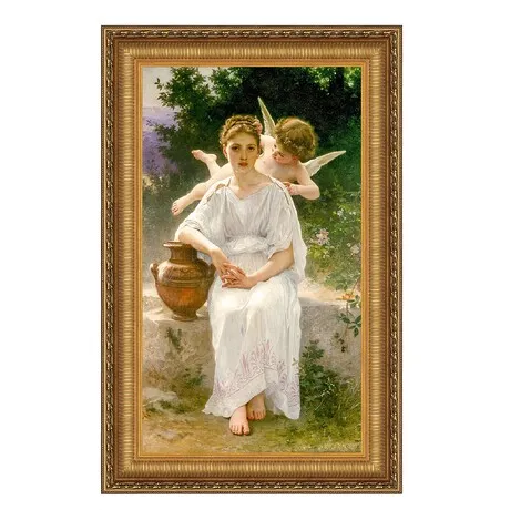 Whisperings of Love Framed Canvas Replica Painting: Small