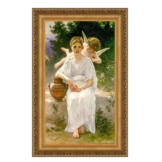 Whisperings of Love Framed Canvas Replica Painting: Large