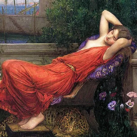 Ariadne Framed Canvas Replica Painting: Medium
