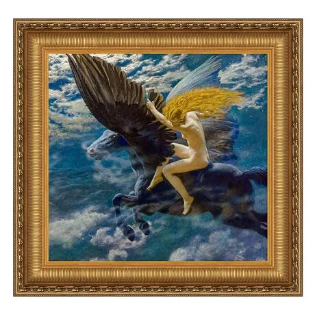Dream Idyll (A Valkyrie) Framed Canvas Replica Painting: Grande