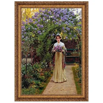 Lilac Framed Canvas Replica Painting: Small
