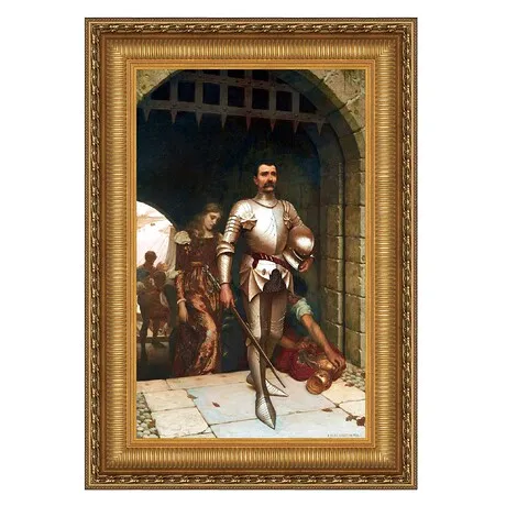 Conquest of the Knight Framed Canvas Replica Painting: Medium