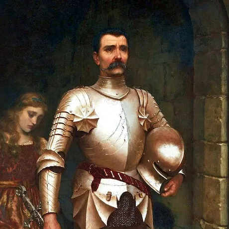 Conquest of the Knight Framed Canvas Replica Painting: Large