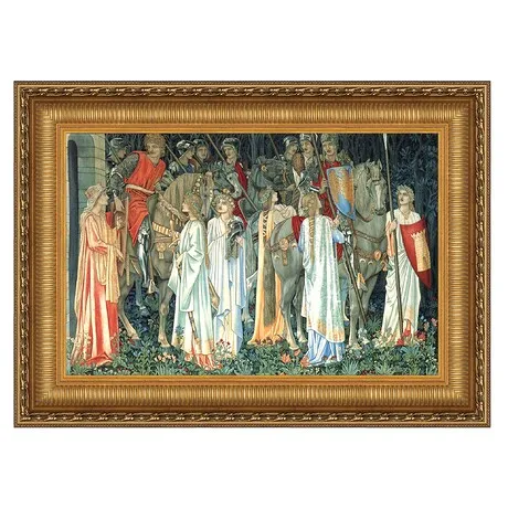 Quest for the Holy Grail Framed Canvas Replica Painting: Small