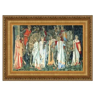 Quest for the Holy Grail Framed Canvas Replica Painting: Large
