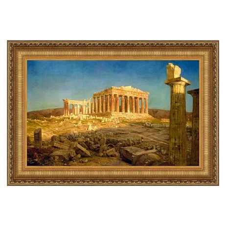 The Parthenon Framed Canvas Replica Painting: Grande