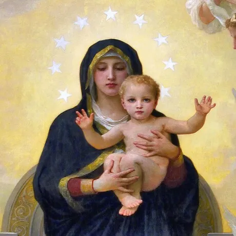 Regina Angelorum Framed Canvas Replica Painting: Medium