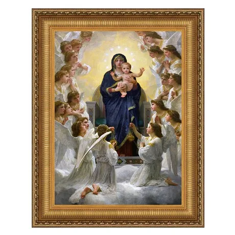 Regina Angelorum Framed Canvas Replica Painting: Medium